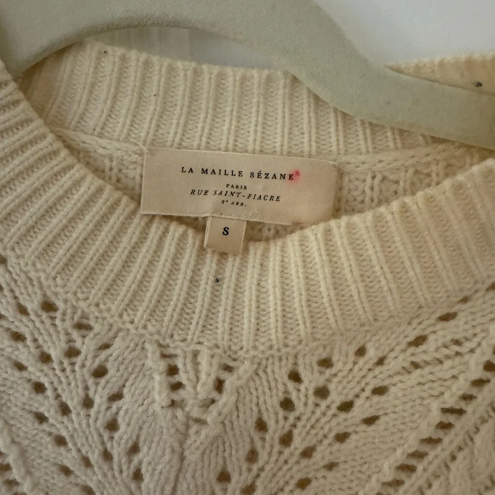 Sezane Pull Solal Cream Sweater - Picture 5 of 6